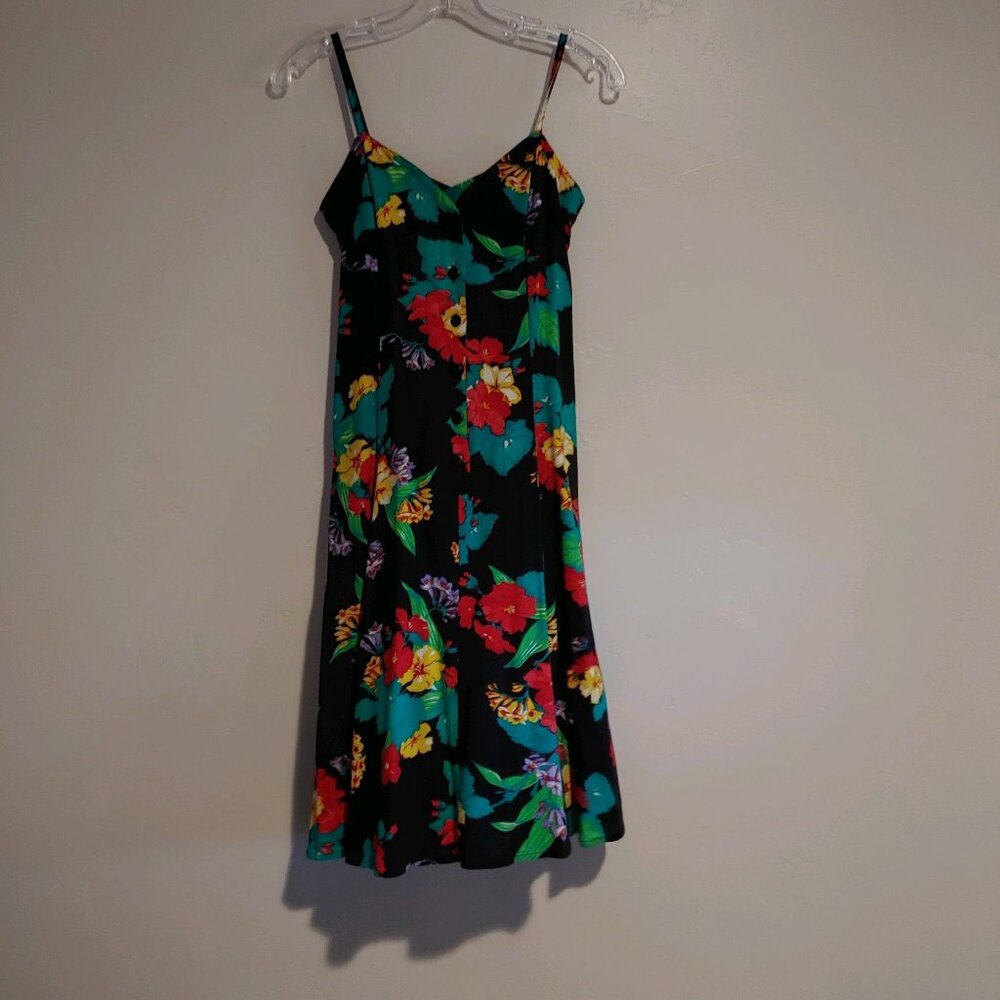 black floral dress